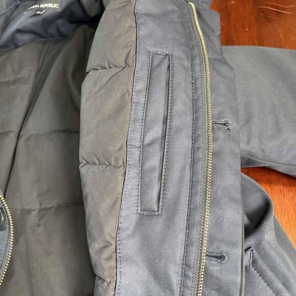Banana Republic Men’s Water Repellent Coat Size M Preppy Blue Travel Commute - Picture 8 of 11
